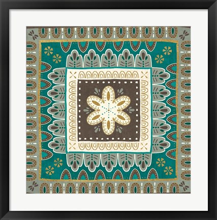 Framed Cool Feathers Tiles II Print