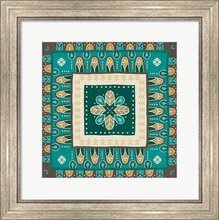 Framed Cool Feathers Tiles III Print