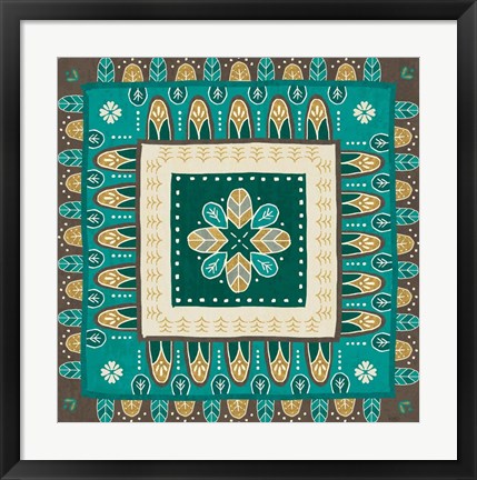 Framed Cool Feathers Tiles III Print