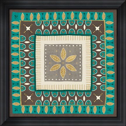 Framed Cool Feathers Tiles IV Print