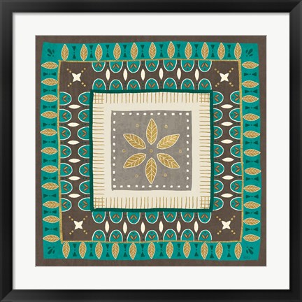 Framed Cool Feathers Tiles IV Print