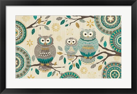 Framed Cool Feathers V Print