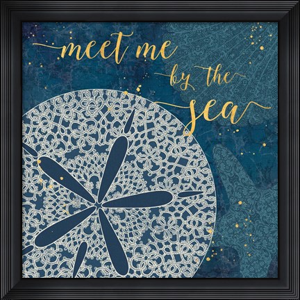 Framed Coastal Lace I Print