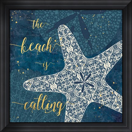 Framed Coastal Lace II Print
