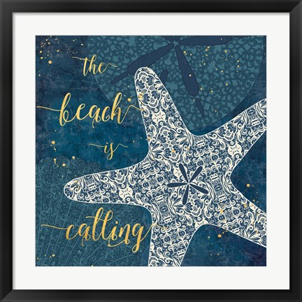 Framed Coastal Lace II Print