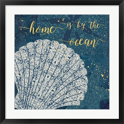 Framed Coastal Lace III Print