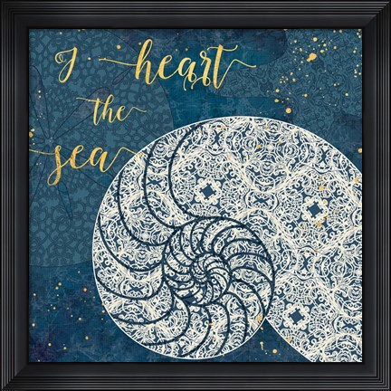 Framed Coastal Lace IV Print
