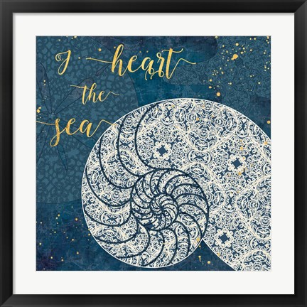 Framed Coastal Lace IV Print