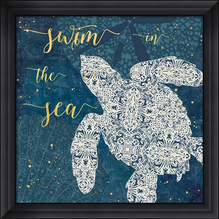 Framed Coastal Lace VI Print