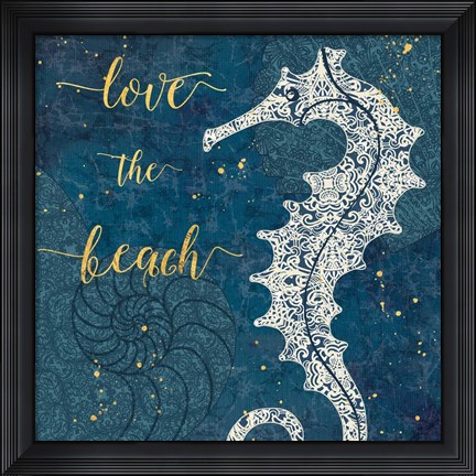 Framed Coastal Lace VII Print