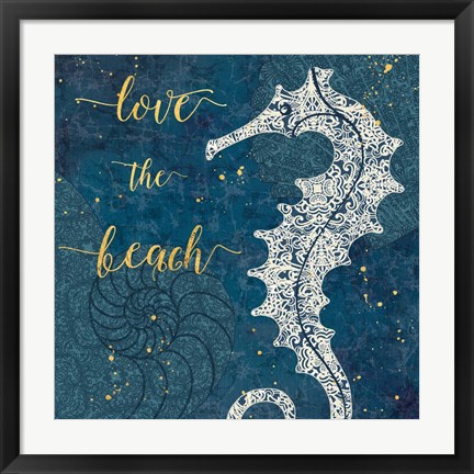 Framed Coastal Lace VII Print