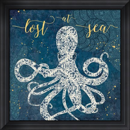 Framed Coastal Lace VIII Print