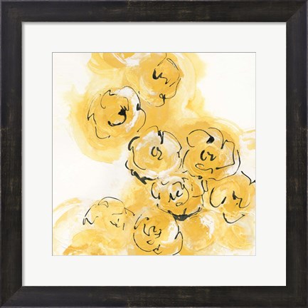 Framed Yellow Roses Anew II Print