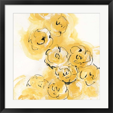 Framed Yellow Roses Anew II Print