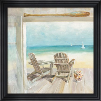 Framed Seaside Morning Crop Print