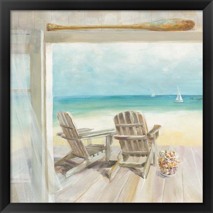 Framed Seaside Morning Crop Print