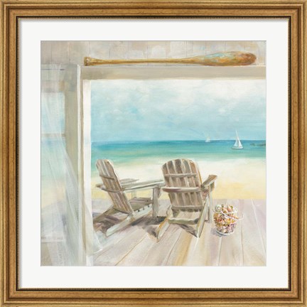 Framed Seaside Morning Crop Print