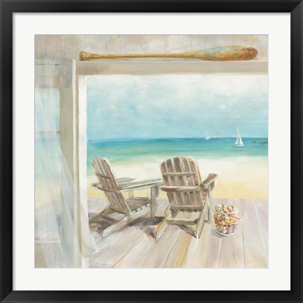 Framed Seaside Morning Crop Print