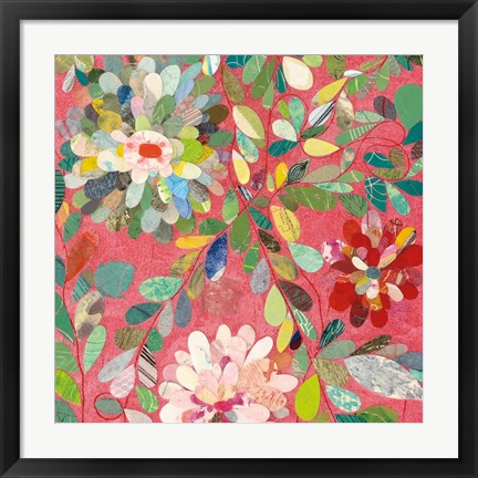 Framed Red and Pink Dahlia III Print