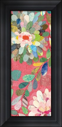 Framed Red and Pink Dahlia V Print