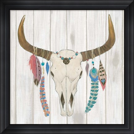 Framed Bohemian Rising I no Border Print