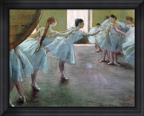 Framed Dancers at Rehearsal Print