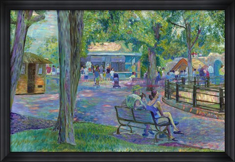 Framed Sunday at the Zoo Print