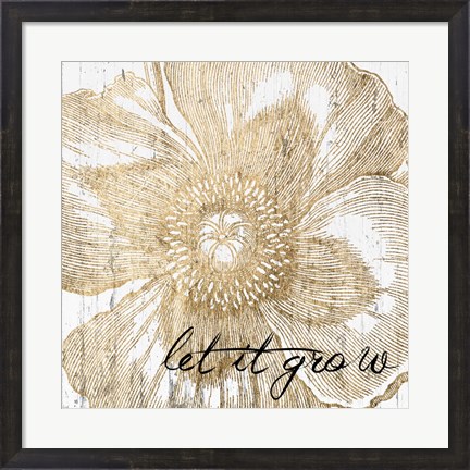Framed Metallic Floral Quote III Print