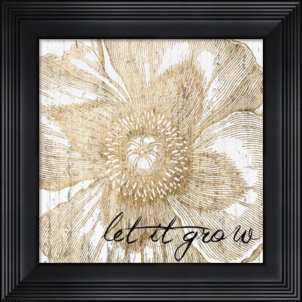 Framed Metallic Floral Quote III Print
