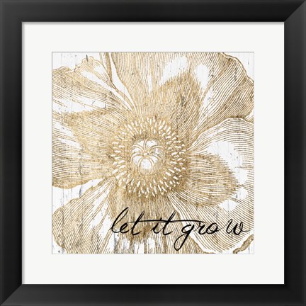 Framed Metallic Floral Quote III Print