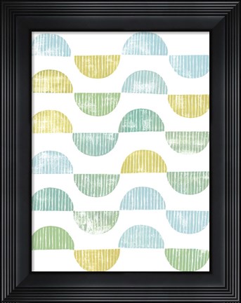 Framed Semi Circle Block Print I Print
