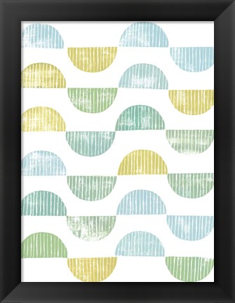 Framed Semi Circle Block Print I Print