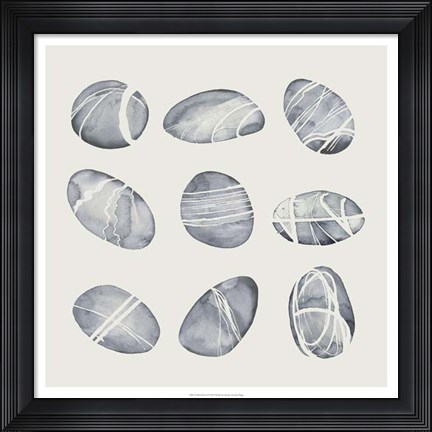 Framed River Worn I Print