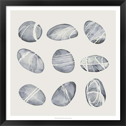 Framed River Worn I Print