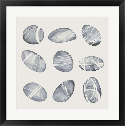Framed River Worn I Print