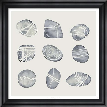 Framed River Worn II Print