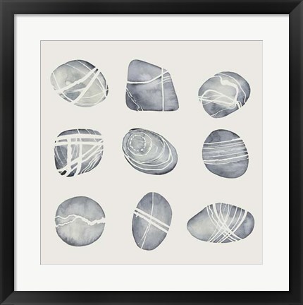 Framed River Worn II Print
