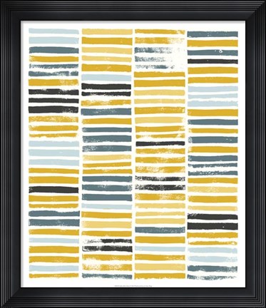 Framed Saffron Block Print I Print