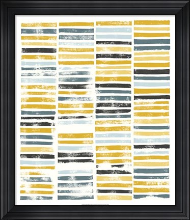 Framed Saffron Block Print II Print