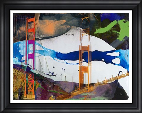 Framed San Francisco Bridge Abstract I Print