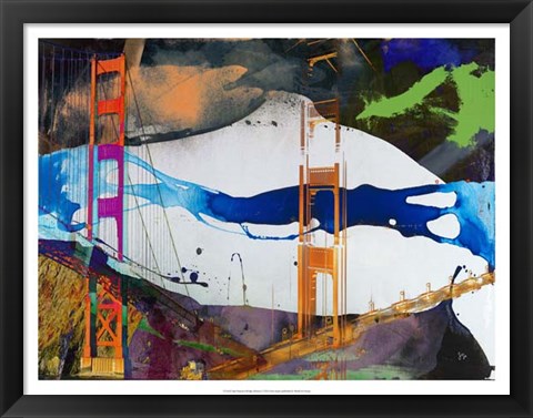 Framed San Francisco Bridge Abstract I Print