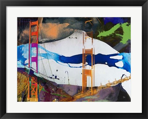 Framed San Francisco Bridge Abstract I Print