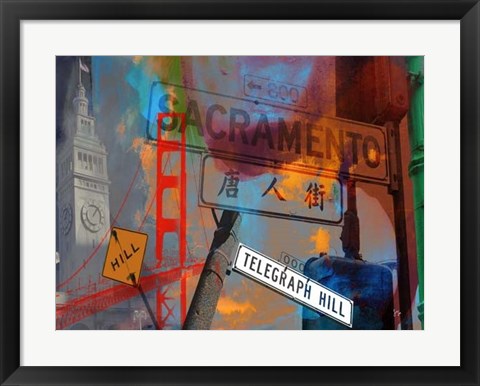 Framed San Francisco Signs I Print