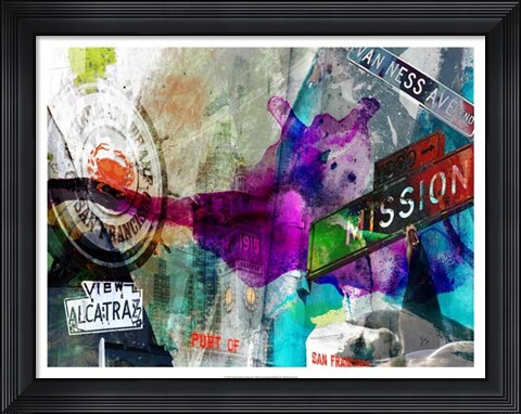 Framed San Francisco Signs III Print