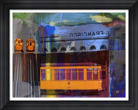 Framed San Francisco Trolley Car Print