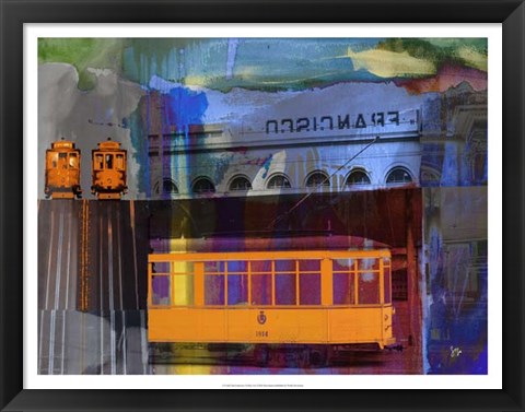 Framed San Francisco Trolley Car Print