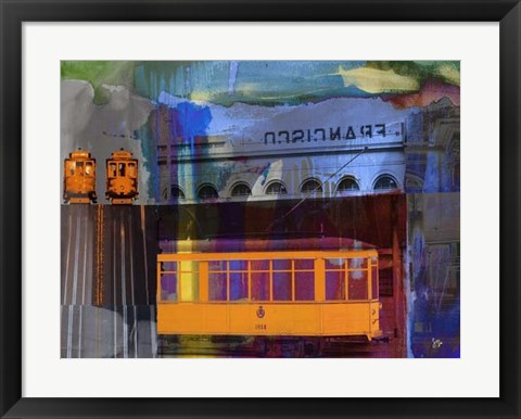 Framed San Francisco Trolley Car Print