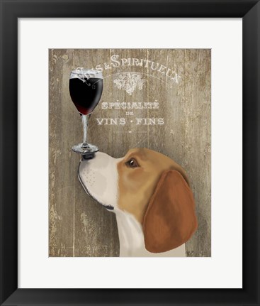 Framed Dog Au Vin Beagle Print