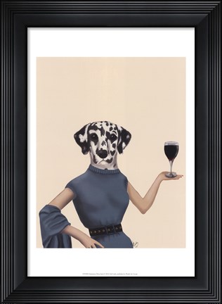 Framed Dalmatian Wine Snob Print
