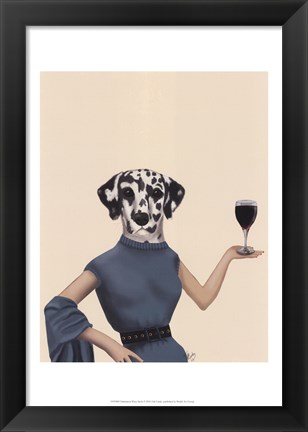 Framed Dalmatian Wine Snob Print